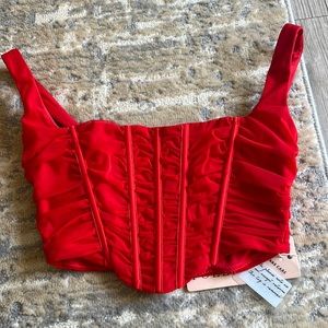 Red Corset top BRAND NEW